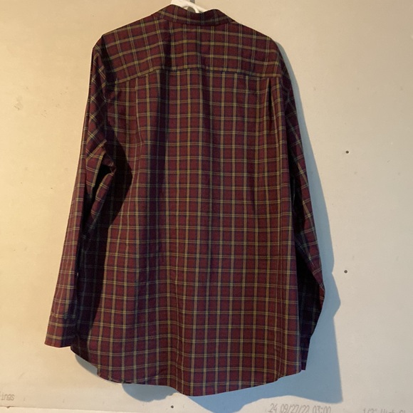 George Plaid y2k ClassicBolo Fit Man Button Down Boho Shirt Long Sleeve Size 3XL - Picture 8 of 10